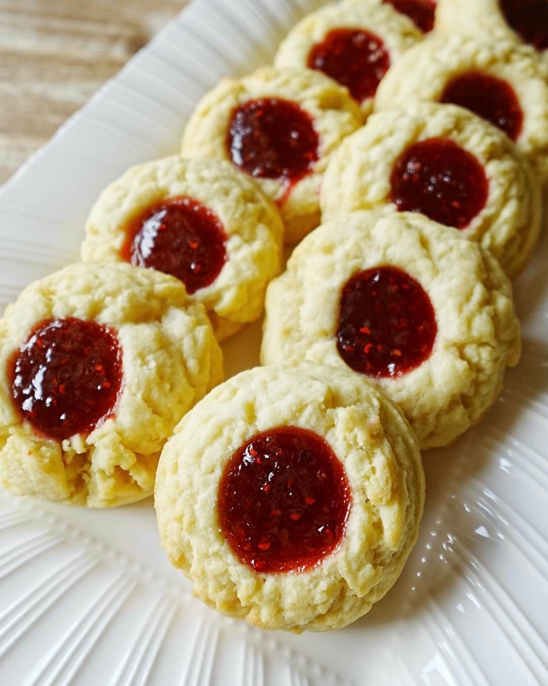 Raspberry Thumbprint Cookies