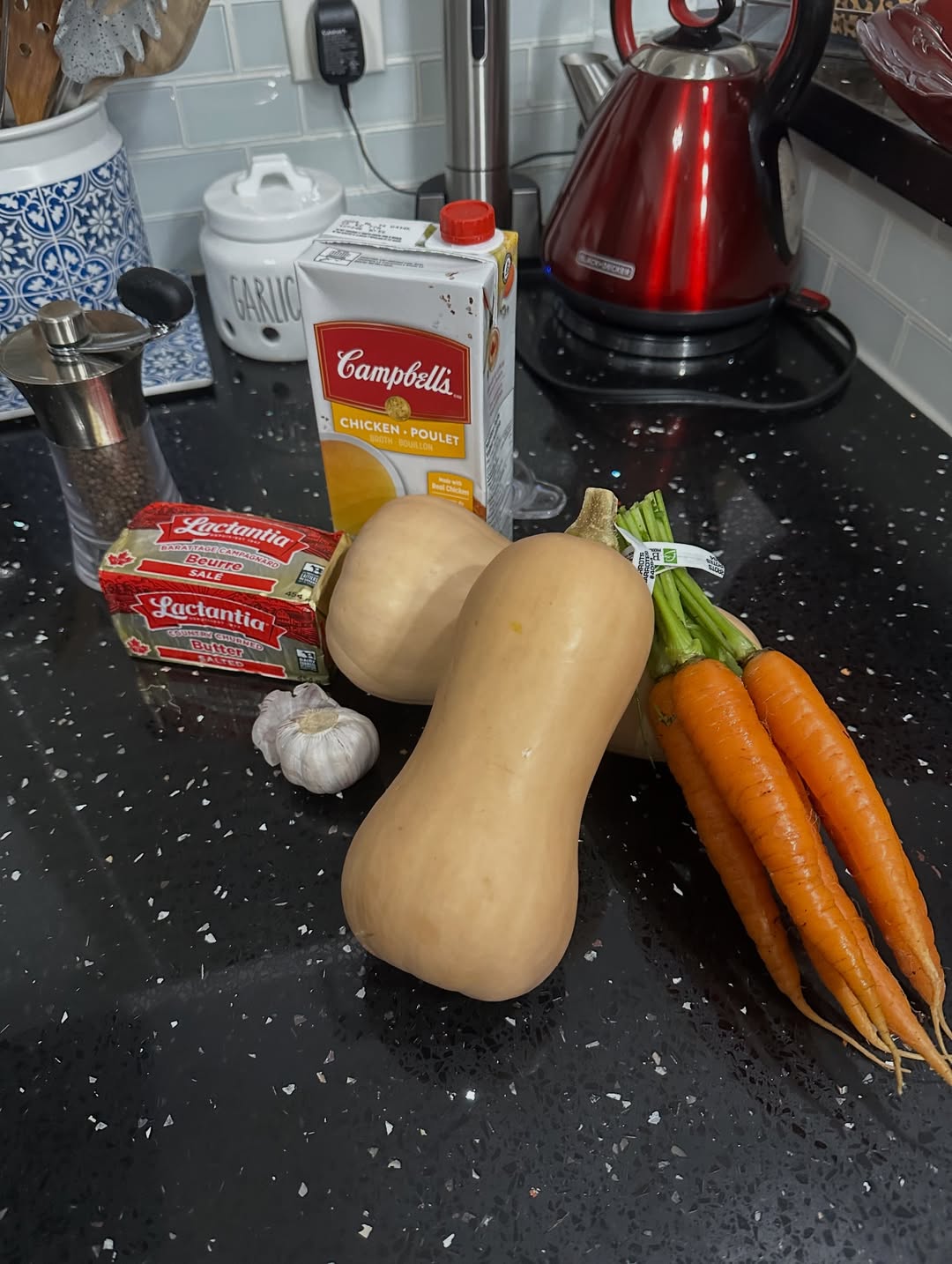 Ingredients for Butternut Squash Soup
