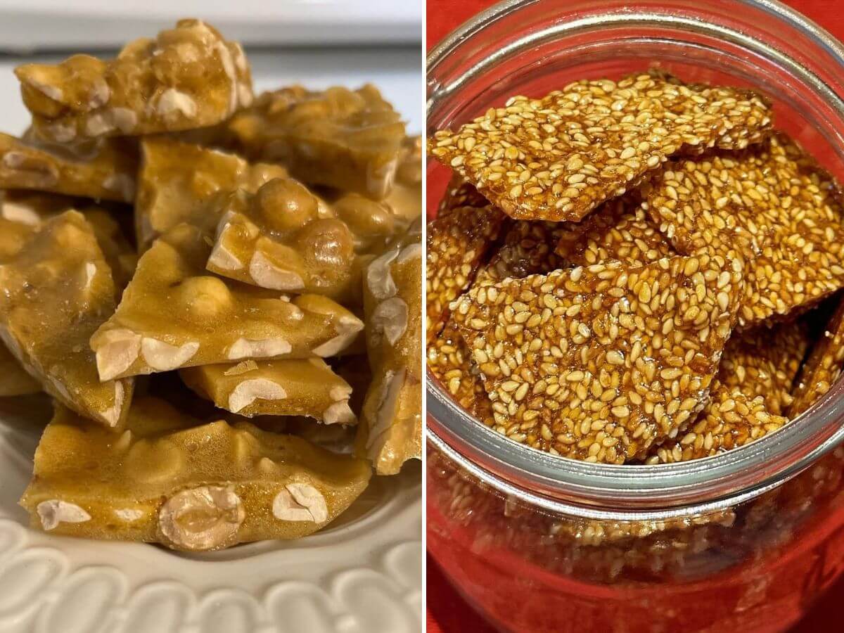 Peanut brittle and sesame brittle recipe