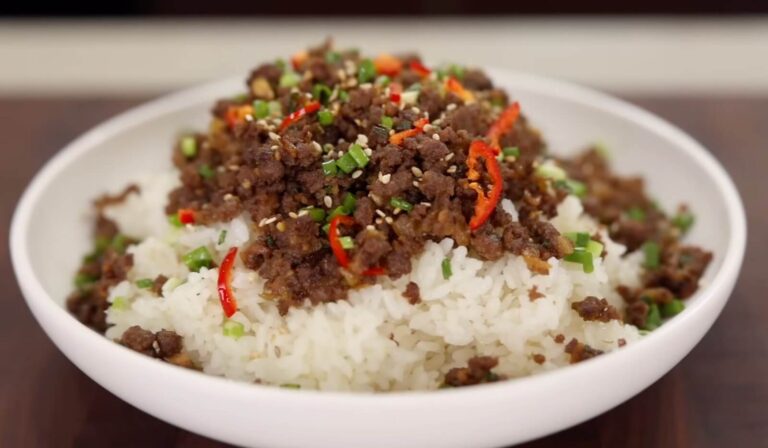 Korean ground beef bowl