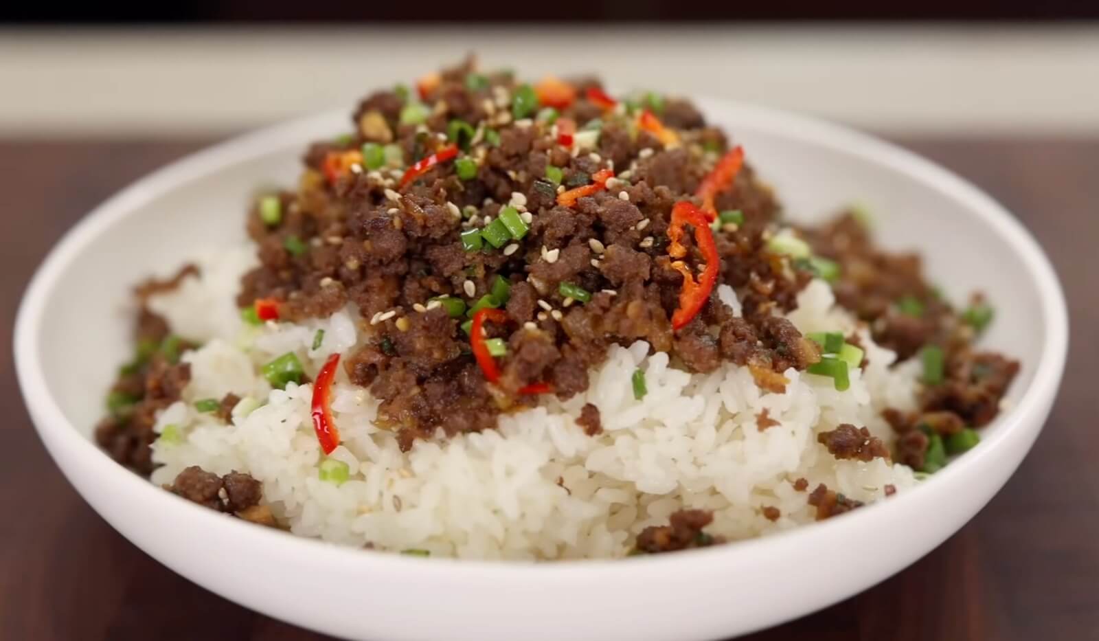 Korean ground beef bowl