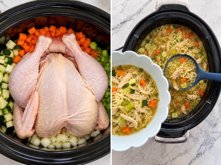 Crockpot Chicken Noodle Soup for Cold, Cozy Nights