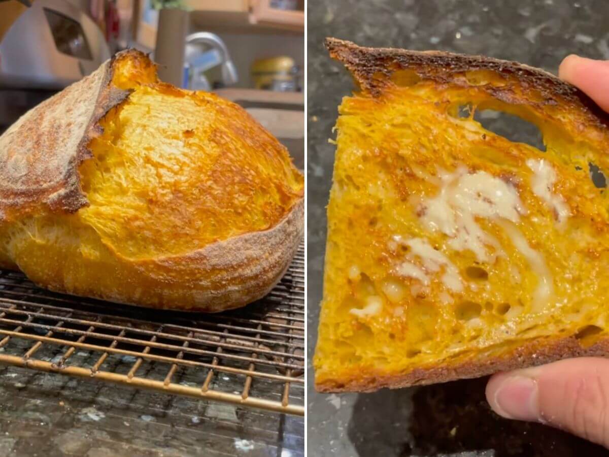 pumpkin sourdough bread
